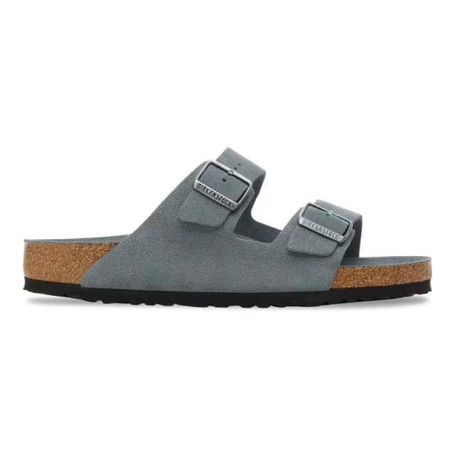 Birkenstock Suede leather sandals with a soft sole Birkenstock Arizona Gris Unisex 36