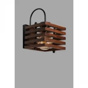 Avni kare ah?ap ceviz aplik Brown Wall Lamp