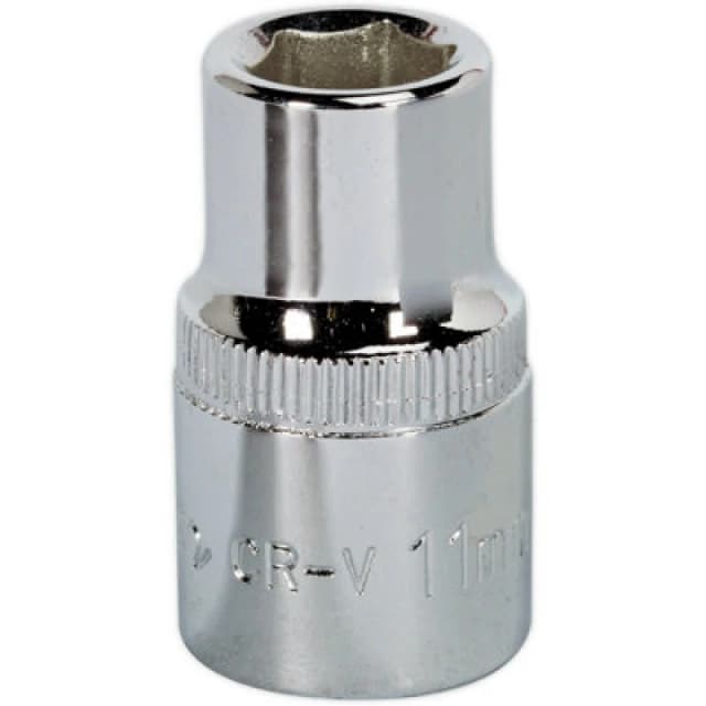 Loops 11mm Forged Steel Drive Socket - 1/2" Square Drive - Polished Chrome Vanadium Metallics