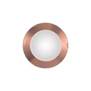 Moon Lifestyle Simple Flush Ceiling Light - Leaf Copper Finish, 1x E27