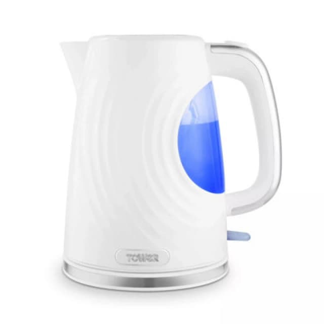 Tower Tower 1.7L Kettle - Sonar, Viewing Window, White, T10083WHT White A Unisex 5056462387116