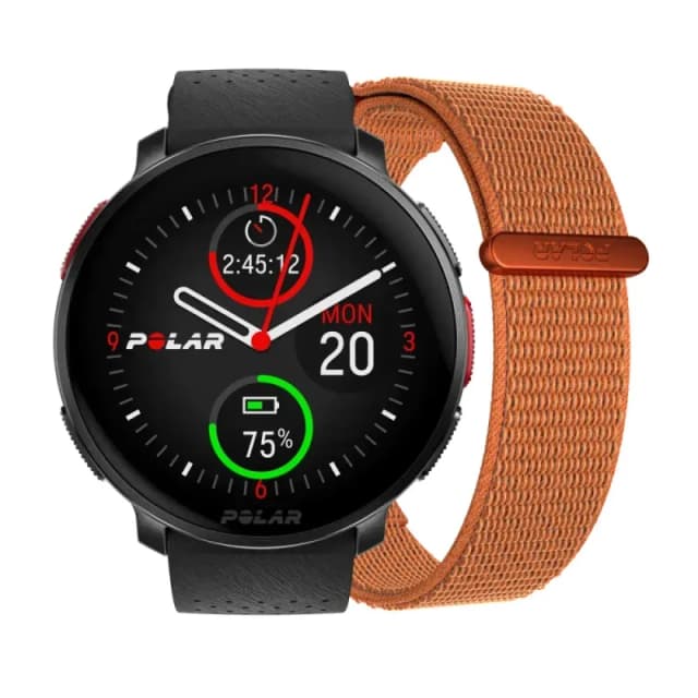 Polar Vantage V3 Hook & Loop Watch Black Orange