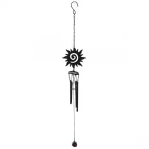 Black Sun Cutout Windchime