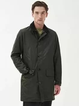 Barbour Wax Mac - Dark Green, Dark Green, Size S, Men