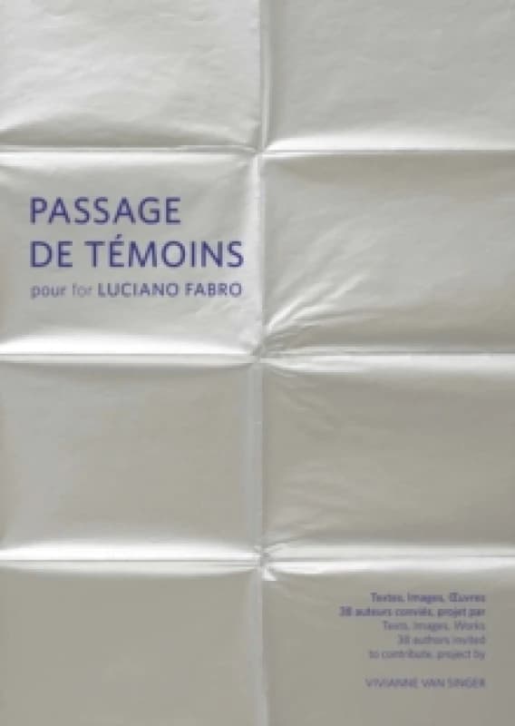 Passage de temoins pour Luciano Fabro Paperback / softback