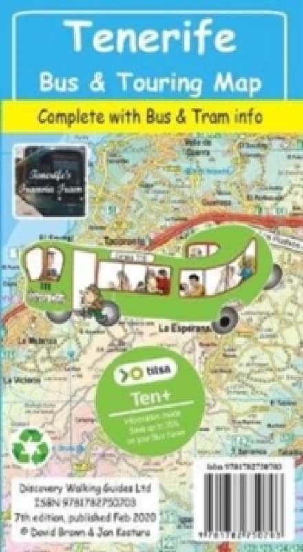 Tenerife Bus & Touring Map Sheet map, folded