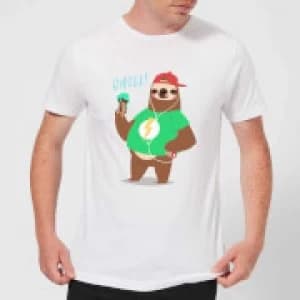 Sloth Chill T-Shirt - White - 3XL