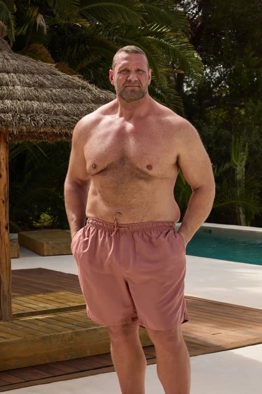 BadRhino Mens Elasticated Swim Shorts in Orange Size: XL Orange Male XL