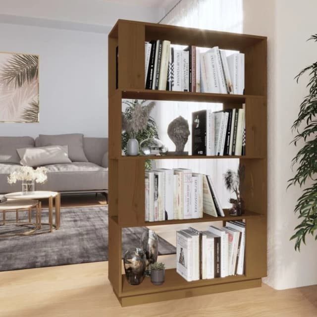VIDAXL Book Cabinet/Room Divider Honey Brown 80x25x132cm Solid Wood Vidaxl 8720286906057