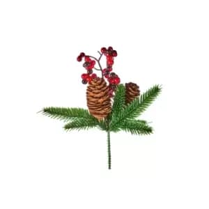 Red Berry Decorative Christmas Pick