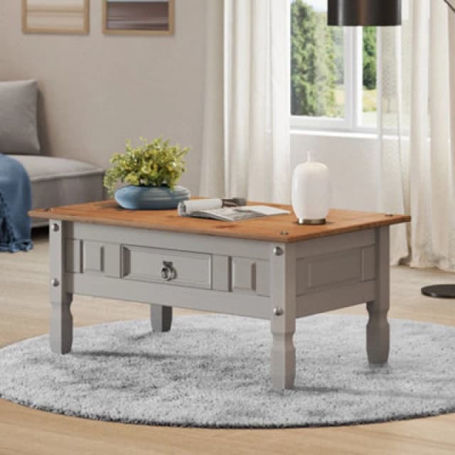 MERCERS FURNITURE Corona Grey Wax Coffee Table 5060335867704