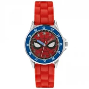 Spiderman Red Silicone Strap Watch