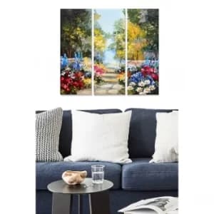 MDF7547042 Multicolor Decorative MDF Painting (3 Pieces)