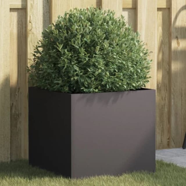 VIDAXL Planter Black 42x40x39cm Steel vidaXL 8721012364059