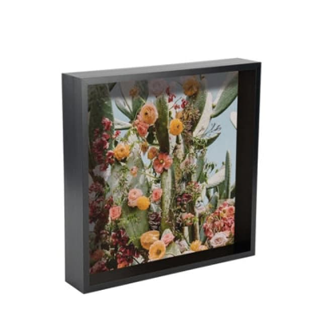Nicola Spring 3D Deep Box Photo Frame - 10 X 10" - Black