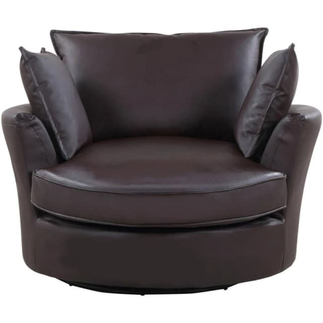 Artemis Home Fairburn Swivel Based Cuddle Chair Brown
