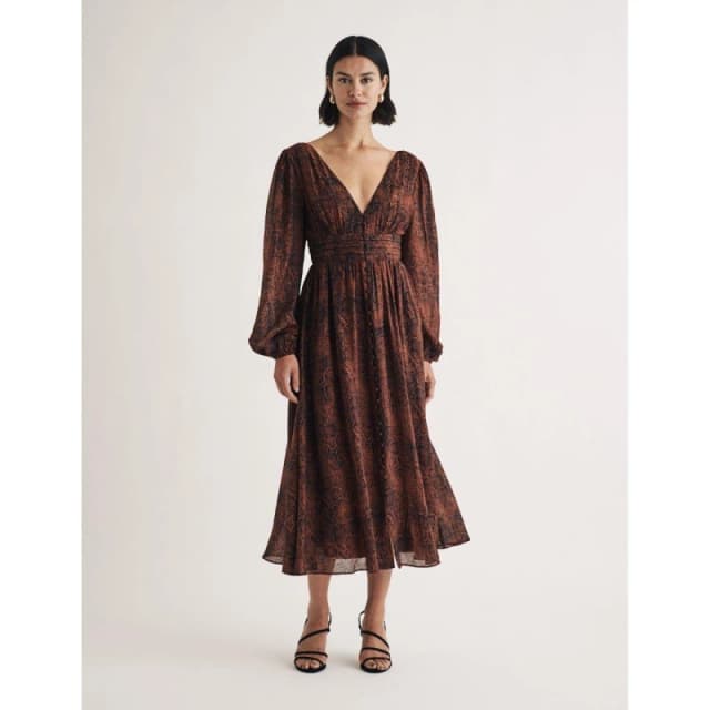 Nobodys Child Aine Midi Dress Multi female 6 (2XS)