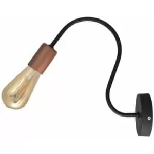 Helam Nevada Wall Lamp Black, Copper 31cm