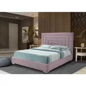 Lisso Bed Super King Plush Velvet Pink