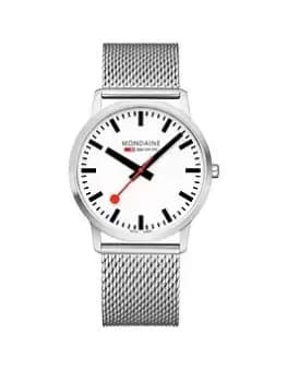 Mondaine Simply Elegant 40 Mm Stainless Steel Unisex Watch