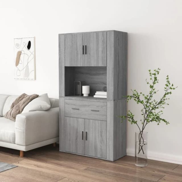 VIDAXL Highboard Grey Sonoma Engineered Wood Vidaxl 3185373