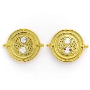 Harry Potter Sterling Silver Gold Plated Time Turner stud earrings