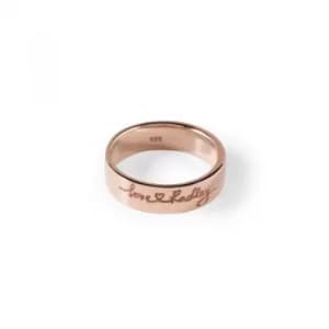 Ladies Radley Rose Gold Plated Sterling Silver Love Radley Ring Size L