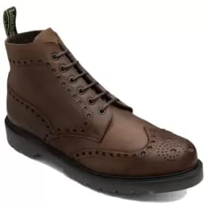 Loake Mens Gage Brogue Boots Brown Oiled Nubuck UK 10