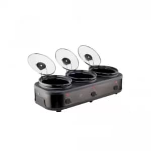 Gourmet GTSC15CO 1.5L Triple Slow Cooker Pots