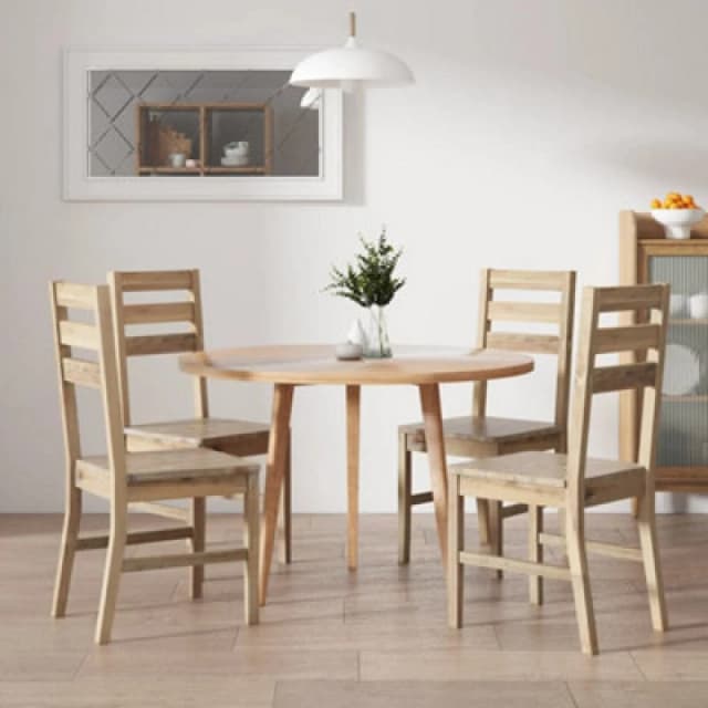 Vidaxl Dining Chairs 4 Pcs Solid Acacia Wood Dining Chairs