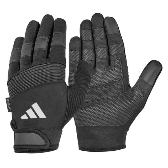 Adidas adidas Mens Full Finger Performance Gym Gloves in Black Size: large Black L Unisex 885652012362