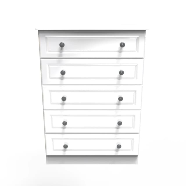 Ready Assembled 2 U Stirling 5 Drawer Chest (Ready Assembled) in White White Unisex