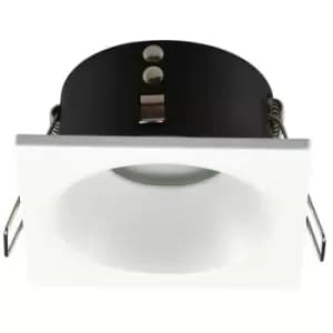 Cristal Alhambra Fixed Recessed Downlight Light Square White IP65