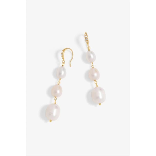 Jon Richard Gold Plated Semi Precious Drop Earrings Gold