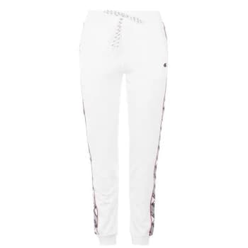 Champion Jacquard Logo Tape Joggers - White