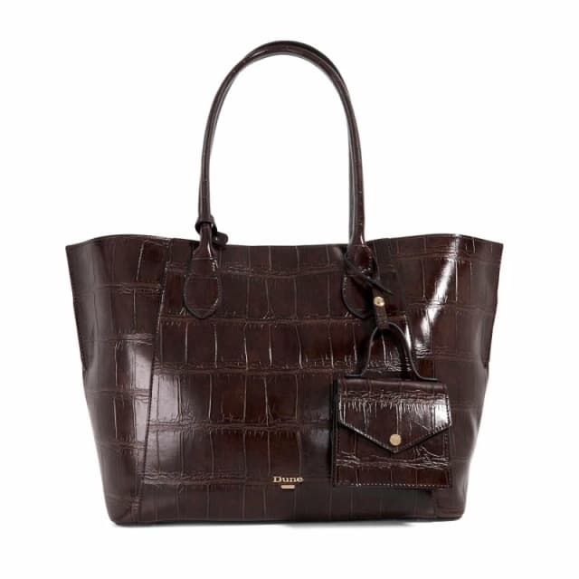 Dune London Womens Dexterity Tote Bag Chocolate female One Size
