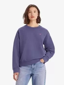 Levis Standard Crew Neck Sweatshirt - Crown Blue Size M Women