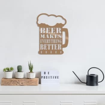 Beer - Copper Copper Decorative Metal Wall Accessory