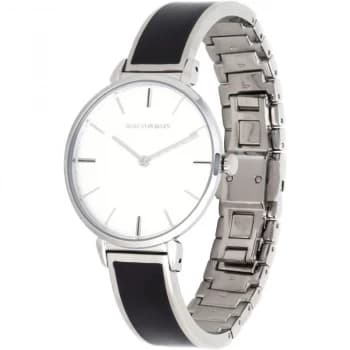 Maya Black & Palladium Plain Bangle Watch