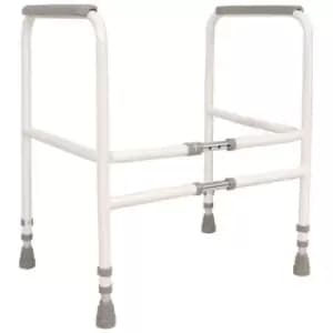 Nrs Healthcare Width Adjustable Toilet Frame White