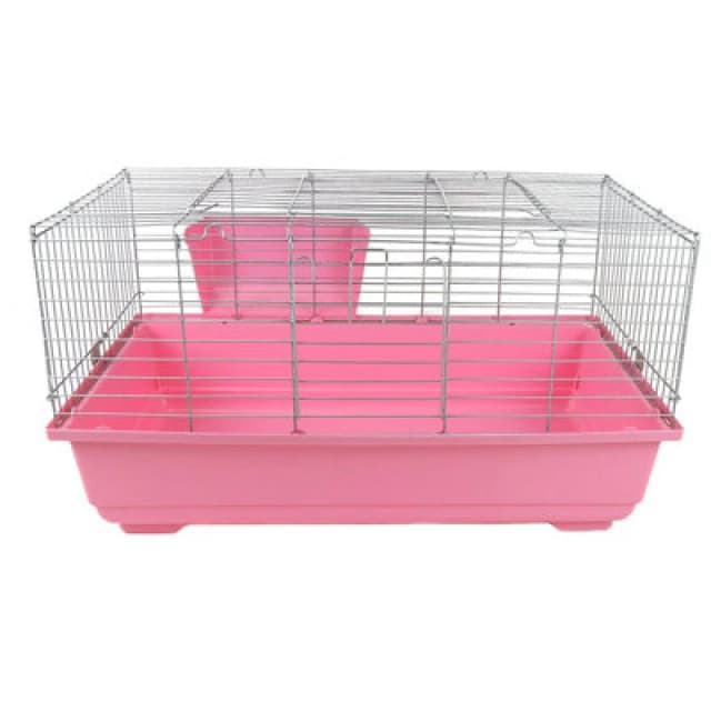 Little Friends Rabbit 100 Indoor Rabbit & Guinea Pig Cage Pink