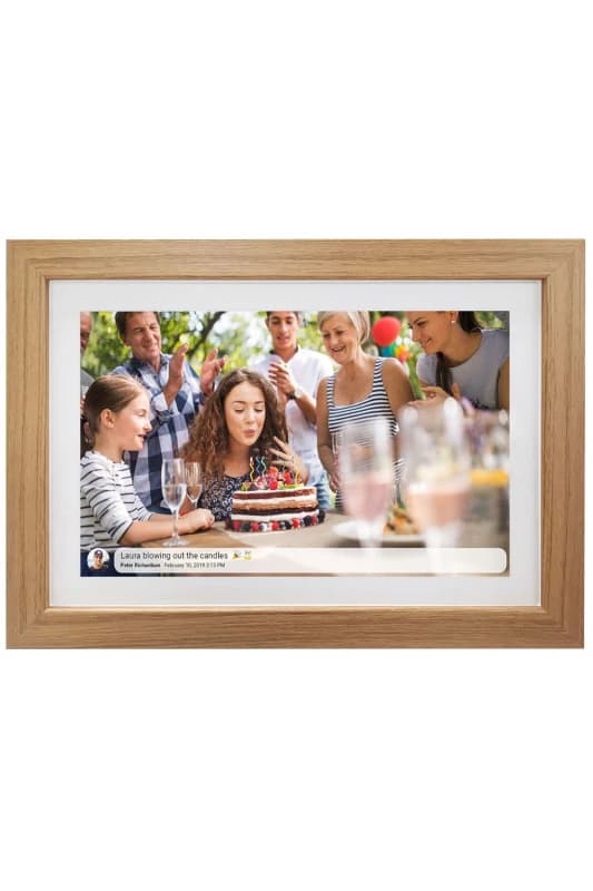 Denver PFF-1542LW' 15.6FULL HD digital WiFi photoframe Light Oak unisex