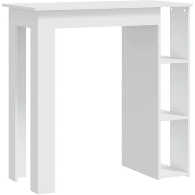 VIDAXL Bar Table with Shelf White 102x50x103.5cm Engineered Wood vidaXL 8720286834190
