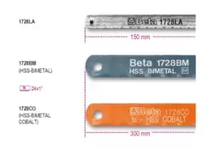 Beta Tools 1728BM 300mm HSS Bi-Metal Blade for Hacksaw Frames 017280010