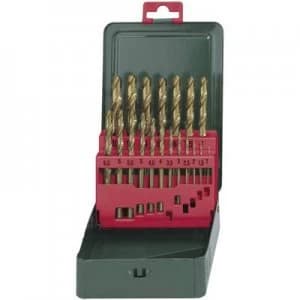 Metabo 627156000 HSS Metal twist drill bit set 19 Piece TiN DIN 338 Cylinder shank 1 Set