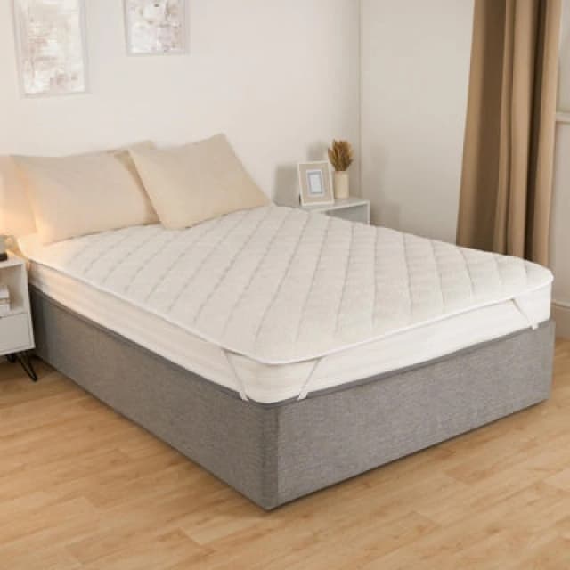 OHS OHS Teddy Soft Warm Thermal Mattress Topper Fitted Sheet, Cream Size: Single Fitted Cream Single Fitted Unisex 5027434196951