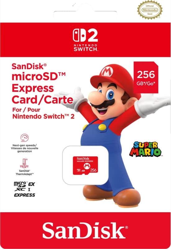 Nintendo SanDisk microSD Express Card for Switch 2 - Red