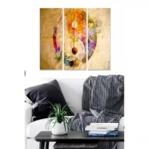 MDF25173635 Multicolor Decorative MDF Painting (3 Pieces)