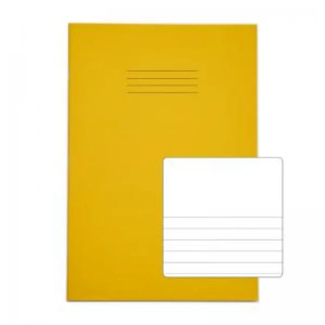RHINO A4 Exercise Book 64 Page, Yellow, TB/F8 (Pack of 10)