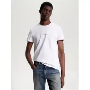 Tommy Hilfiger Tommy Logo Tipped Tee - White